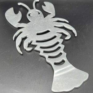 Vintage Crate & Barrel Metal Lobster Trivet Wall Decor 12”x6”